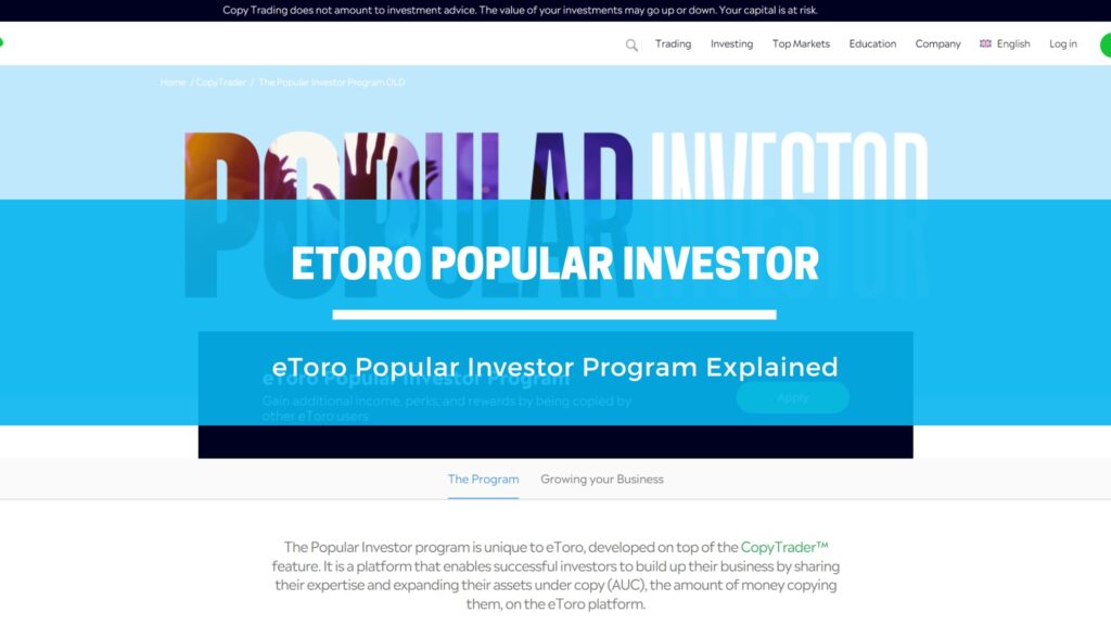 eToro Popular Investor Featured Image