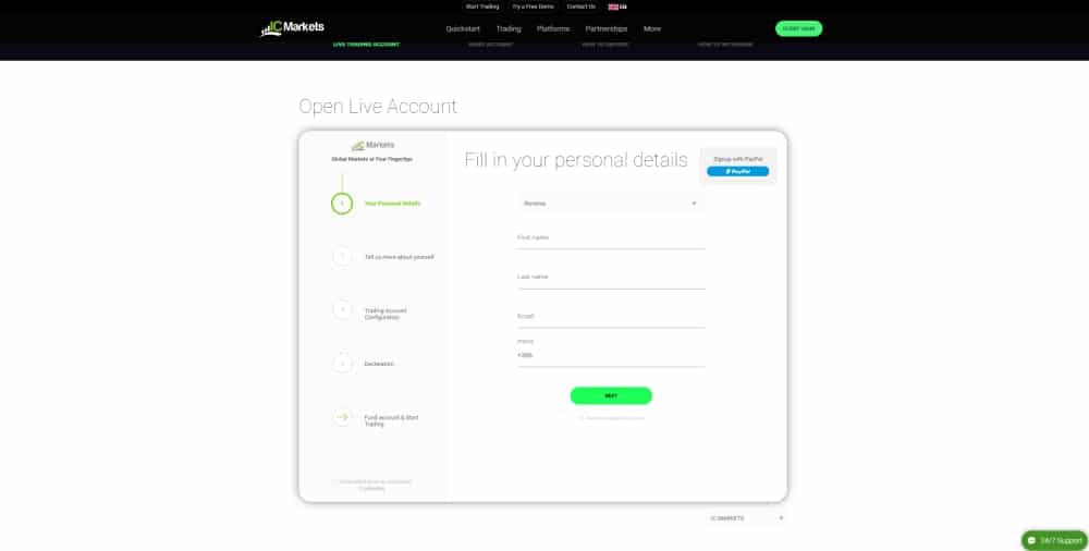 Open Account At IC Markets