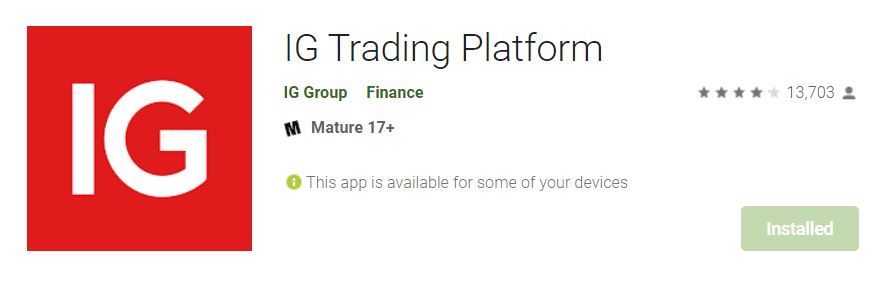 ig trading platform play store