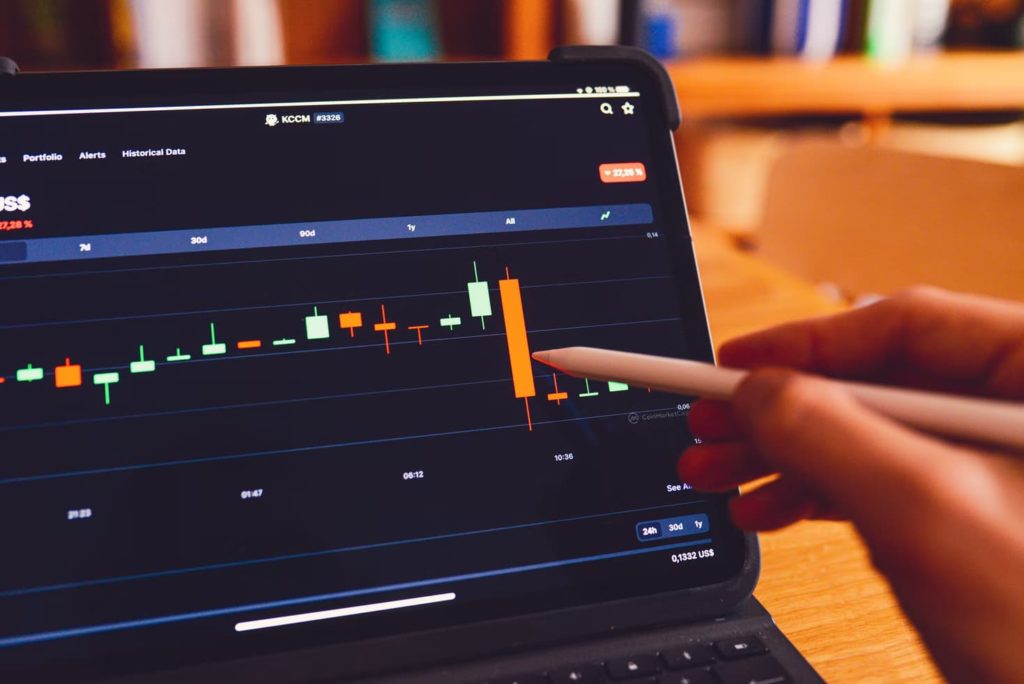 trading on a tablet computer